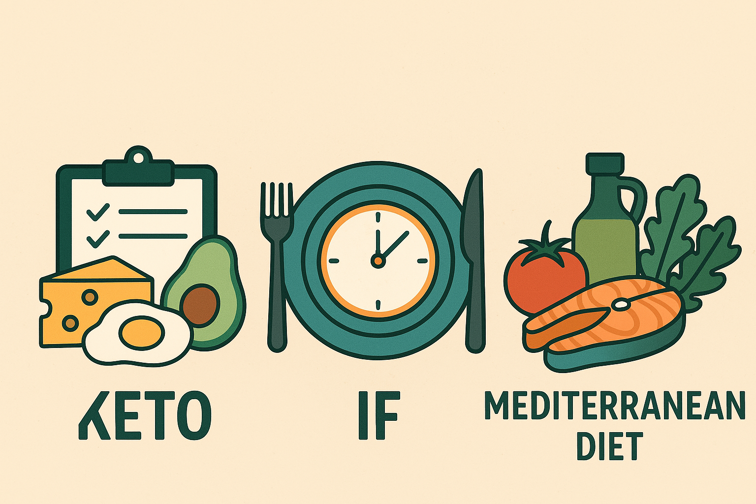 Sustainable Weight Loss Made Simple: How Keto, IF, and the Mediterranean Diet Stack Up
